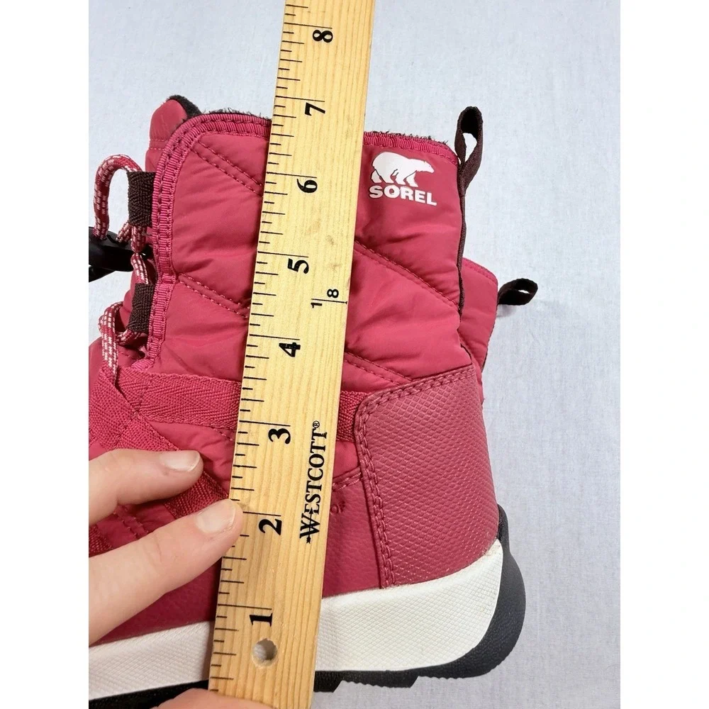 Sorel Whitney II Winter Boots Women Sz 6 Pink Insulated Waterproof Comfort Warm